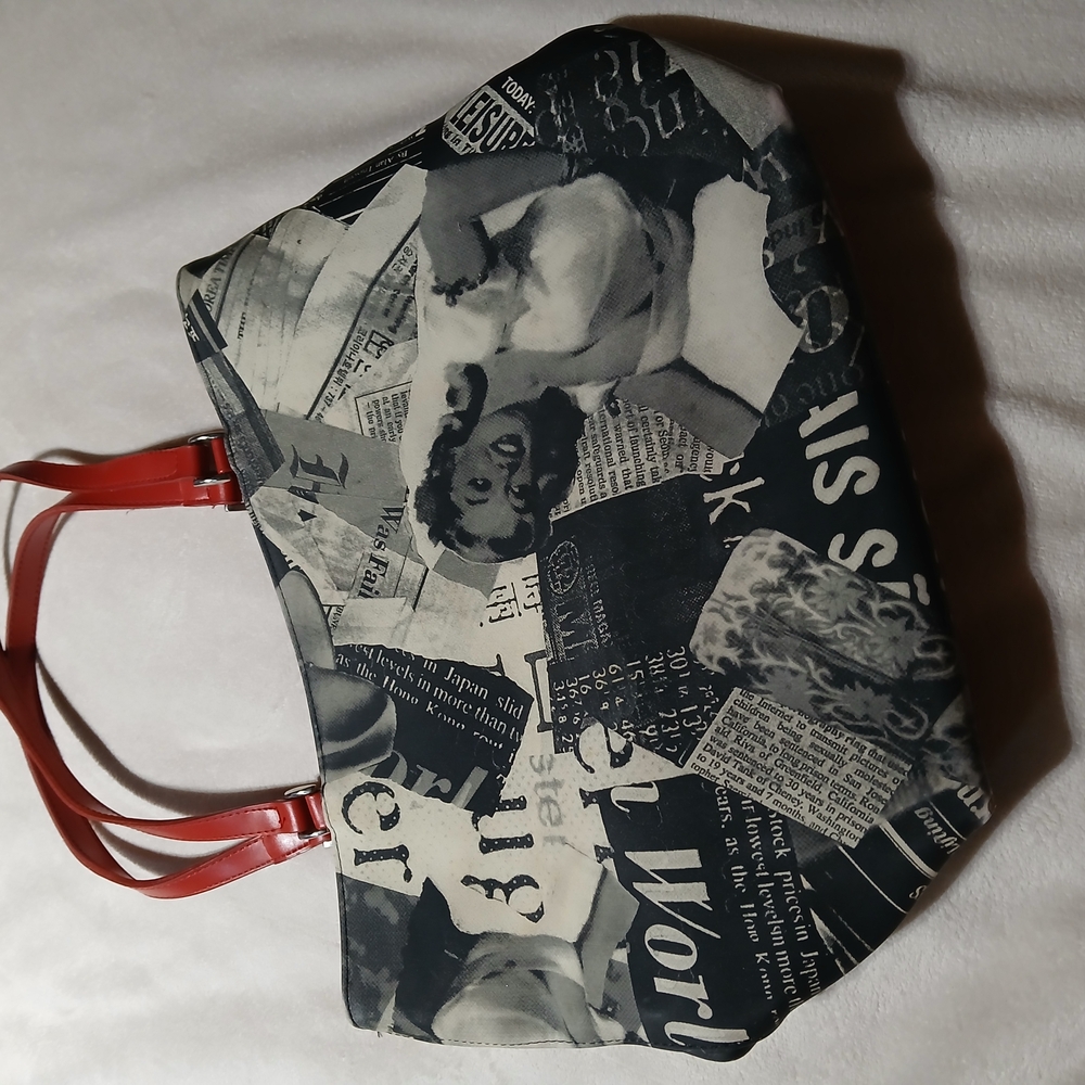 Stylish Black and Red Tote Bag